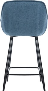 thumbnail of Barhocker KUTOR - Stoff Blau 54x57.5x93.5 cm | Barstuhl Mit Lehne Tresenhocker Tresenstuhl Kneipenhocker Kneipenstuhl