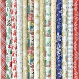 thumbnail of 7 rollen Kerst Cadeaupapier assortiment 200 x 70 cm