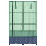 thumbnail of vidaXL Hochbeet mit Gewächshaus-Aufsatz Rattan-Optik 80x40x138 cm