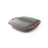 thumbnail of Molde de silicona con tapa JATA MC68 antiadherente, flexible, fácil de desmoldar. Apto para horno, congelador, microondas, lavavajillas. Cocina vapor