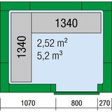 thumbnail of KBS Tiefkühlzelle 2140x1740x2380 mm Bodenunterbelüftungsplatten Stahlblech weiß