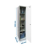 thumbnail of Putzmittelschrank AMEGO | HxBxT 180x40x40cm | 4x Fachboden | Weiß-Grau