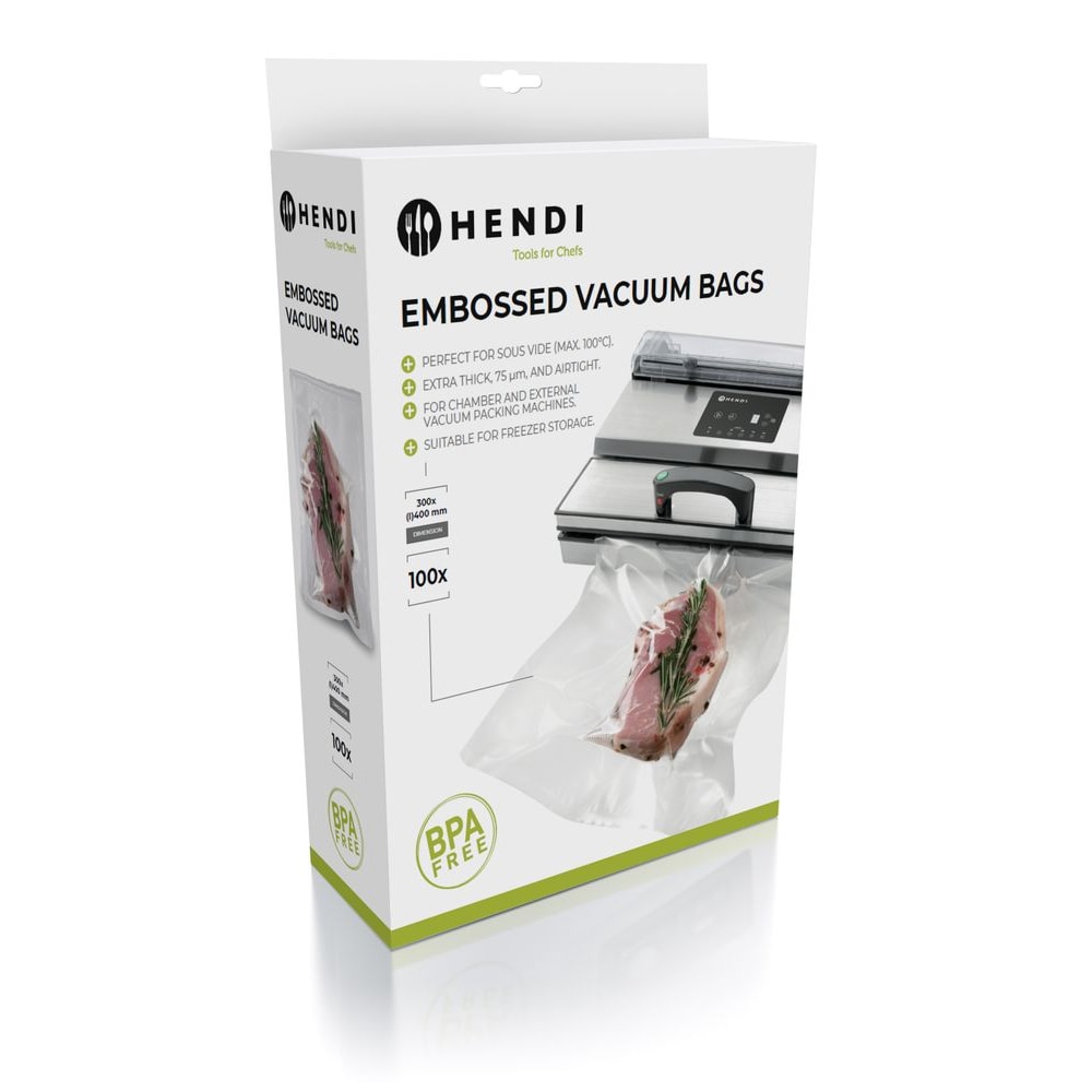 Hendi Vakuumierbeutel 100 Stück 600X400mm für Sous Vid und vakuumieren