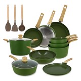 thumbnail of Menastyl - Set 13 pièces cuisson colorama olive en aluminium induction