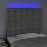 thumbnail of vidaXL LED Kopfteil Hellgrau 80x5x118/128 cm Stoff