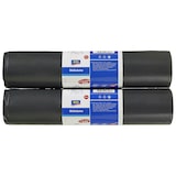 thumbnail of aro Sacchetti per rifiuti, HDPE/LDPE, 55 µm, 82 x 120 cm, 130 L, nero, 2 rotoli x 25 unità (50 unità)