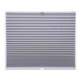 thumbnail of Thermo Black Out Plissee 60x200 cm hellgrau silber metallic 100% Verdunkelnd