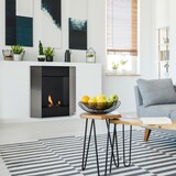 thumbnail of HOMCOM Camino Bioetanolo da Parete con Serbatoio da 0.7L e Copertura 20m², Acciaio, 72x11x72cm, Argento e Nero