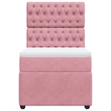 thumbnail of vidaXL Boxspringbett mit Matratze Rosa 90x200 cm Samt