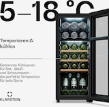 thumbnail of Klarstein Bovella 18 Duo+ Zweizonen-Weinkühlschrank 50l 18 Fl. Glastür Schwarz
