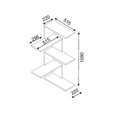 thumbnail of Dmora Regal Dmacr, Gestell, Wandregal, Mehrzweckregale, 52x30h109 cm, Nussbaum