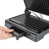 thumbnail of BLACK+DECKER BXGR1000E Grill de 1000W con placas de 23 x 14.5 cm de superficie, asa de toque frío, placa superior autoajustable, cierre de seguridad