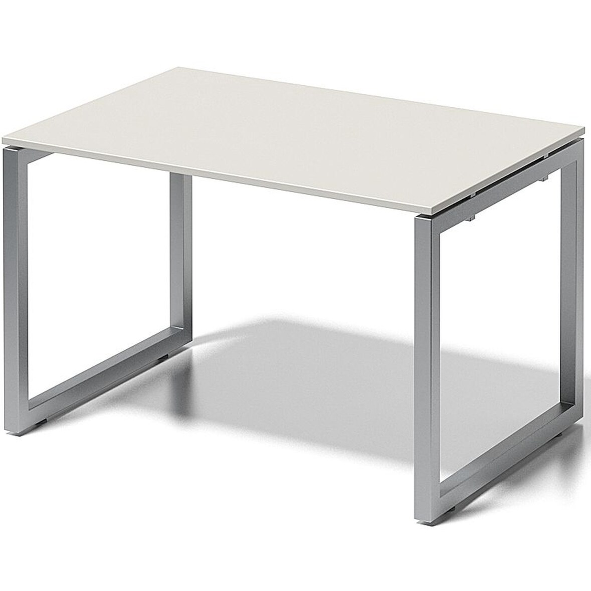 Schreibtisch CitoBxTxH 120x80x74cm grauweiß Gestell silber