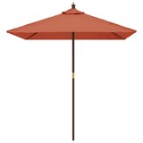 thumbnail of Helloshop26 - Gartenschirm mit Holzstange 198 x 198 cm orange 02_0008363