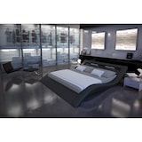 thumbnail of SalesFever Polsterbett 180 x 200 cm | LED-Beleuchtung | Bezug Kunstleder | B 216 x T 262 x H 69 cm | schwarz