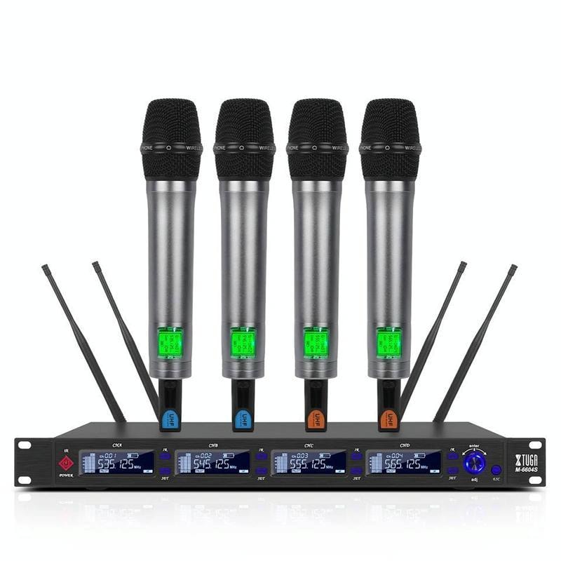 Système Microphone Sans Fil Professionnel 4 Canaux UHF Audio Clair et Puissant YONIS