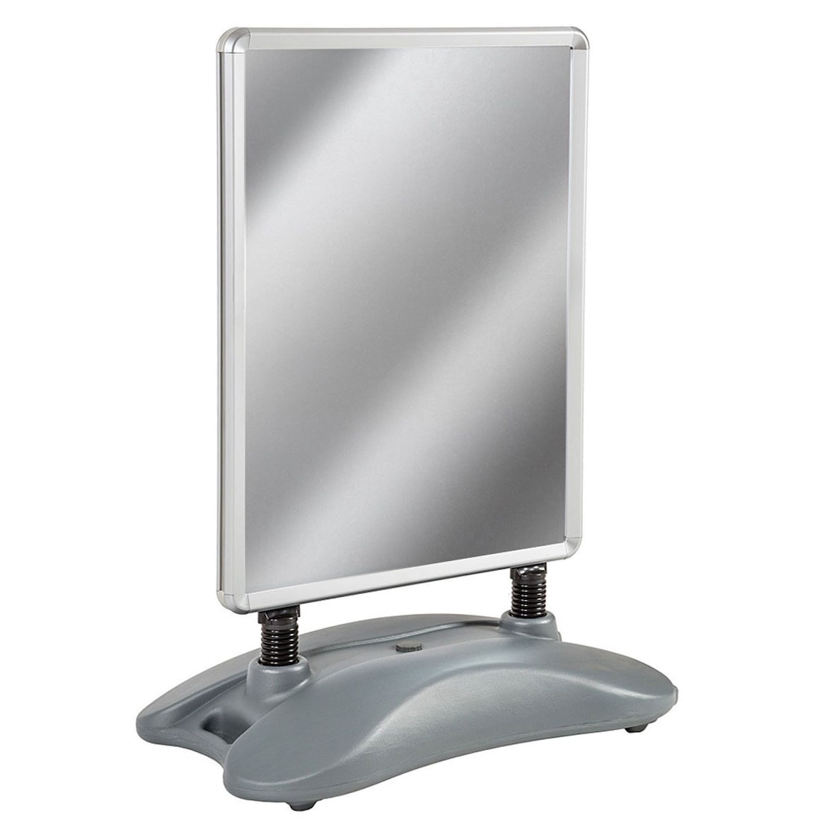 tectake Panneau publicitaire double face A1 avec base lestable - gris - 400981