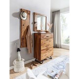 thumbnail of Wandspiegel Sheesham Massivholz 80x80x3 cm Design Flurspiegel Baumkante, Hängespiegel Modern mit Haken, Spiegel Wand Groß, Moderner