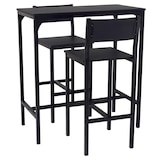 thumbnail of Set Table de bar et 2 tabourets modèle LIGNANO coloeur NOIR, pour l'intérieur ou l'extérieur sous pergola, par Yelloo