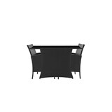thumbnail of Möbilia Garten Sitzgruppe 3-tlg | 2 Sessel inkl. Sitzkissen, 1 Tisch | Polyrattan | schwarz | 10020012 | Serie GARTEN