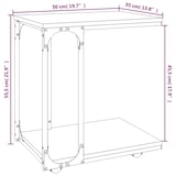 thumbnail of Table d'appoint à roues Chêne sonoma 50x35x55,5 cm Modèle Patio Celeste Prime