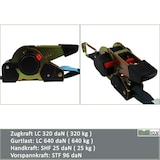thumbnail of 4 er Set Automatik Ratschenspanngurt Zurrgurt 3m x 25mm 320/640 daN selbstaufrollend mit Spitzhaken