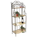 thumbnail of DanDiBo Regal Standregal 12060 aus Metall und Holz 150 cm Bücherregal Badregal Küchenregal