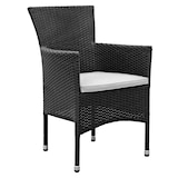 thumbnail of METRO PROFESSIONAL Poltrona impilabile con cuscino Noelani, polyrattan, nero