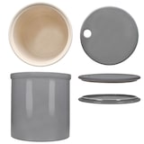 thumbnail of OSKAR Kartoffel-Vorratsdose L in Grau aus weißem Ton - 1994L