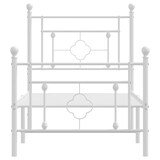 thumbnail of vidaXL Bedframe met hoofd- en voeteneinde metaal wit 80x200 cm