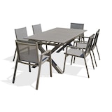 thumbnail of Ensemble repas de jardin 6 places en aluminium quartz - FLORIDE