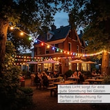 thumbnail of Illu- Party Garten Außenlichterkette 10m grün 20x bunte LED Tropfenlampen