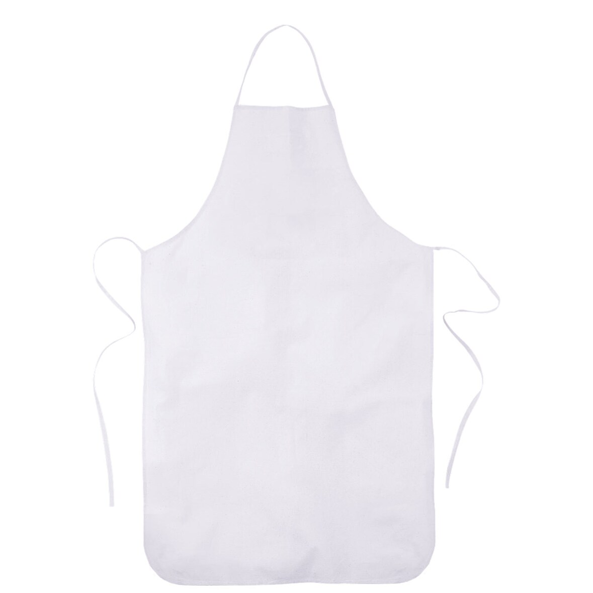 TEXXILLA Latzschürze aus 100% Baumwolle mit stabiler Nackenschlaufe Größe: ca. 70 x 95 cm,weiß