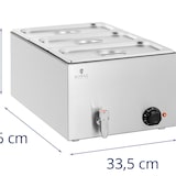 thumbnail of Royal Catering - Bain Marie - 600 W - 3 GN 1/3 - Aftapkraan