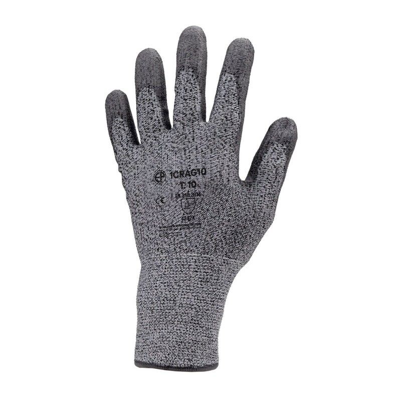 Coverguard - Gants anti coupures gris HDPA enduit PU EUROCUT (Pack de 12) #AAB2BD Taille 6