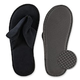 thumbnail of 10x10 Paar Slipper "Black Deluxe" Schwarz Einheitsgröße 28,5 cm lang Hotelslipper Einwegslipper Gästehausschuhe Hotelhausschuhe