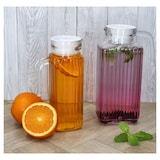 thumbnail of 2x LIMA & LAMA Kühlschrankkrug mit Deckel weiß 0,95L & 1,8L Glas-Karaffe Kanne