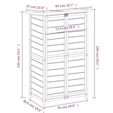 thumbnail of Helloshop26 - Caseta de jardín caseta caseta de almacenamiento caseta de exterior caseta robusta para herramientas 83 x 57 x 140 cm 02_0022423