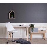 thumbnail of Bureau - Wit - Natuurlijke houten poten