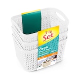 thumbnail of Set mit 3 rechteckigen Körben 1,5 Liter weiß 7house