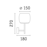 thumbnail of Paulmann Selection Bathroom Applique Ruya IP44 E14   230V max. 20W gradable Verre#Chrome 71140