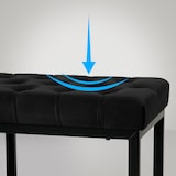 thumbnail of Banc Polson Velours Noir Noir /150 cm