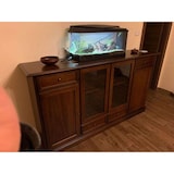 thumbnail of shopinnovativo -Credenza color noce 4 quattro ante 4 cassetti stile classico in legno e mdf con rifinitura in noce lucido 205x49x113 H