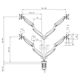 thumbnail of Monitor Tischhalterung für 4 Monitore von 13" bis 32"
