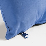 thumbnail of Confezione di mobili da giardino con pallet e cuciture blu.