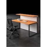 thumbnail of Balcão Evolution II com estrutura metálica e tampo em cerejeira Officeplan