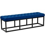 thumbnail of Sitzbank MERIDA - Samt Blau 150x37x42 cm | Sitzbank Flur Sitzhocker Esszimmerbank Polsterbank Schlafzimmerbank