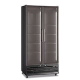 thumbnail of Frigo vetrina bibite ventilata doppia porta con vetro a sfioro e luci led. Termometro digitale. Temperatura 0°C/+10°C. Modello ICOOL80JUMBOBLACK