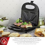 thumbnail of Magefesa Suisse Black - Sanwichera Negra, Capacidad para 2 Sandwiches, Asa Fría al Tacto, Placas Grill Antiadherentes, Sin BPA, Sellado Perfecto