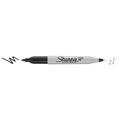 Permanentmarker Sharpie Twin Tip, 0,5-1mm, schwarz